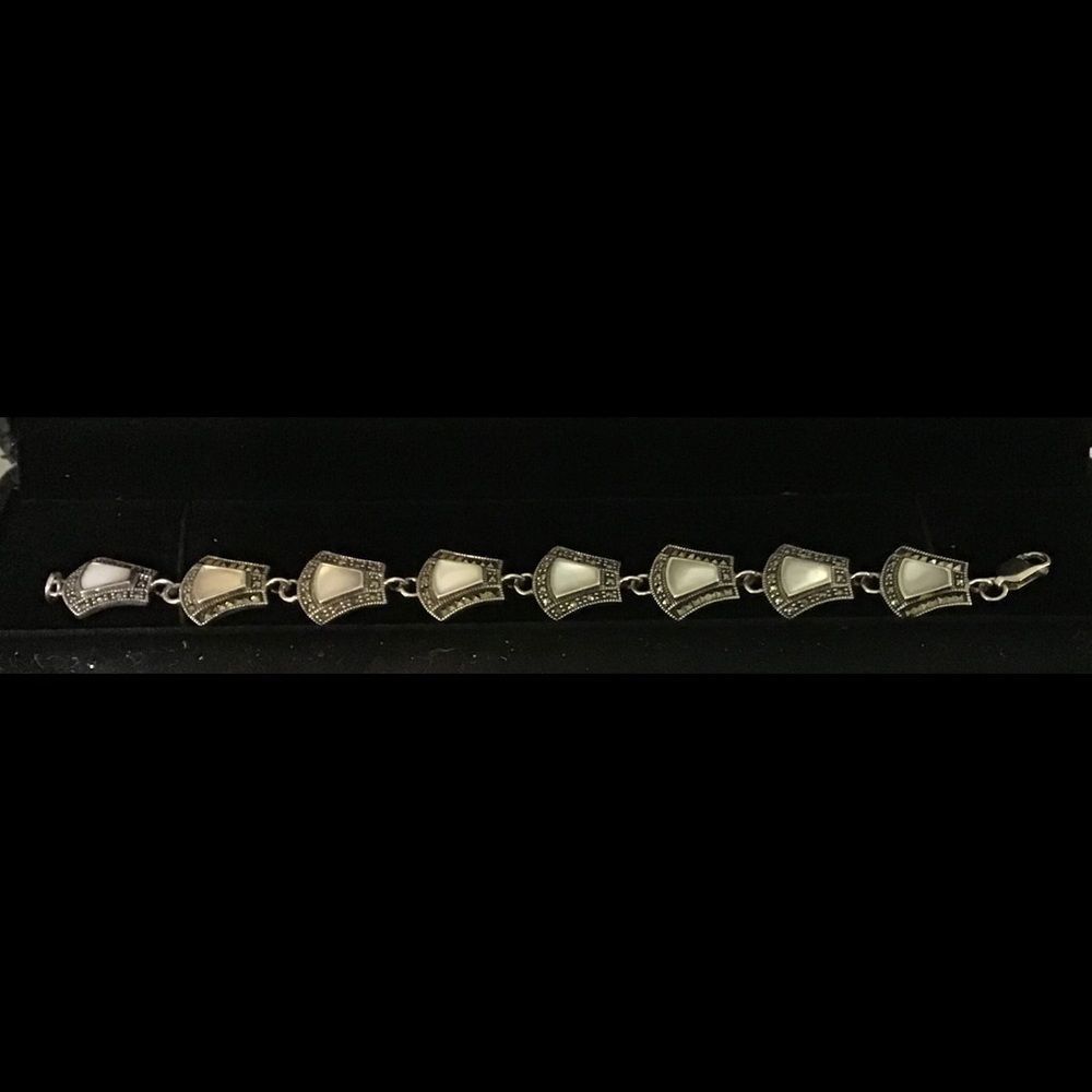Art Deco Vintage‎ Sterling and Marcasite Bracelet